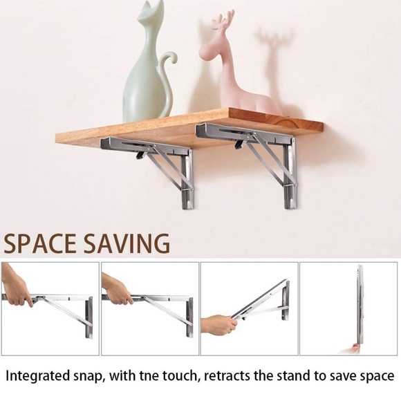 NIB DOMISL 20” Multi Function Stainless brackets - Set of 2 - Picture 2 of 9